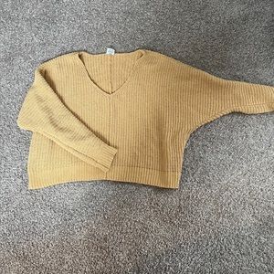 Yellow cropped sweater